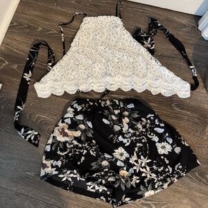 3 for $15 Beautiful 2-Piece Tie Up Crop & Shorties